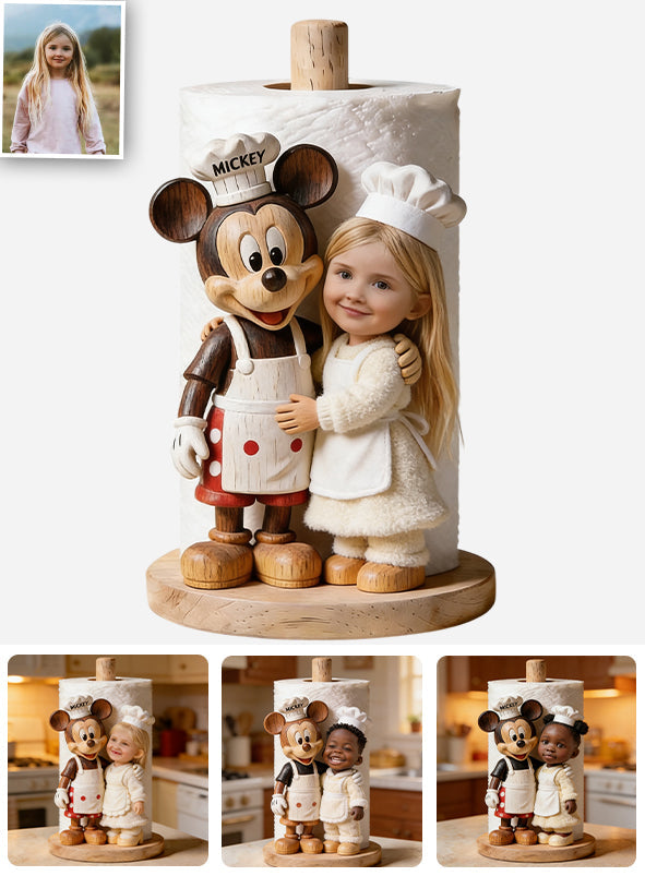 Cartoon Mouse & Friend - Personalized Kid Paper Towel Stand