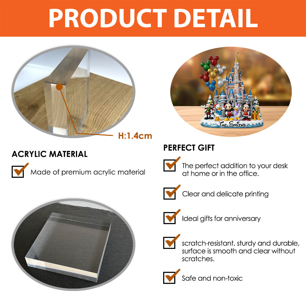 Merry Christmas - Personalized Mouse Custom Shaped Acrylic Plaque