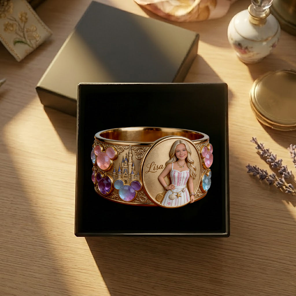 Magical Trip - Personalized Dream Trip Shaped Cuff Bracelet