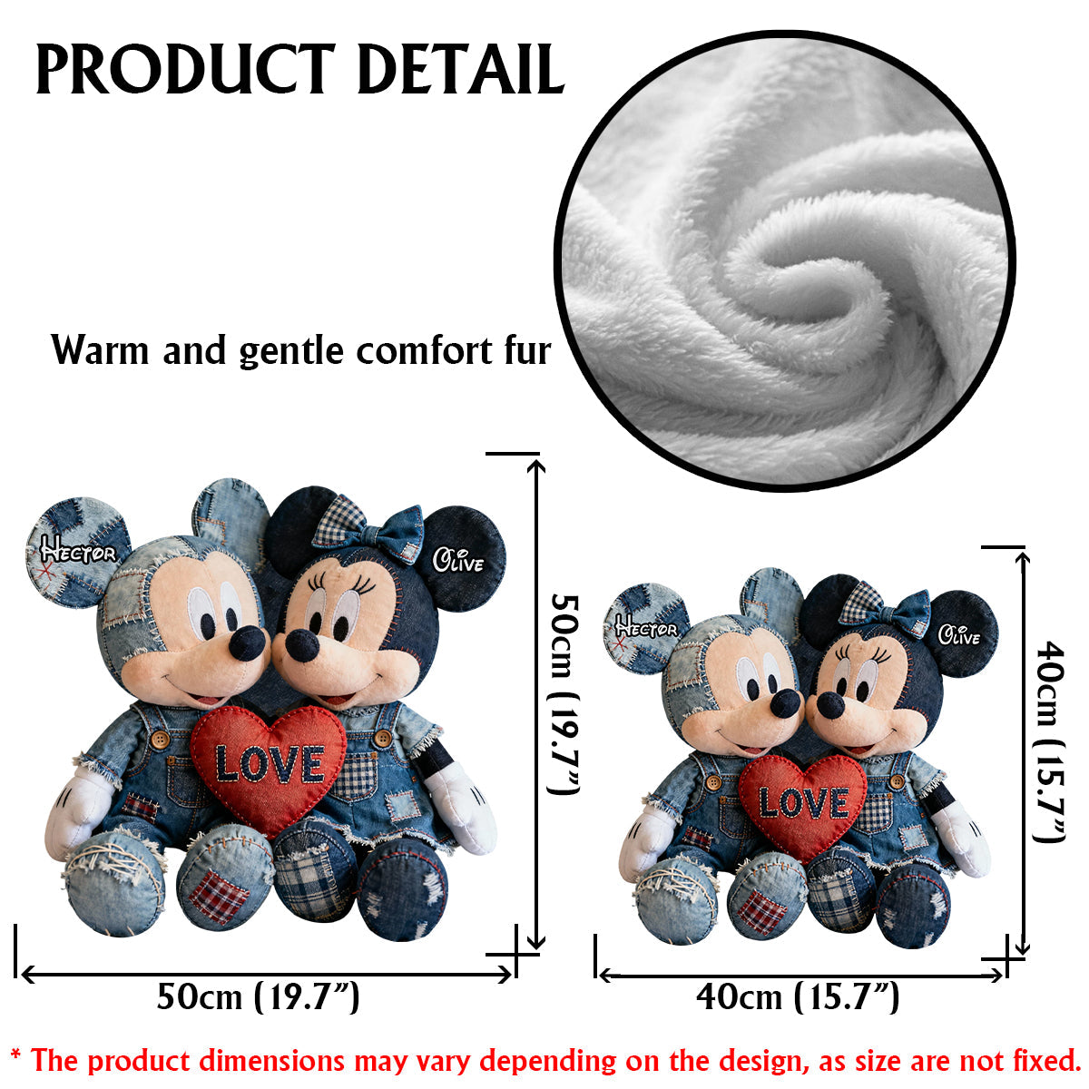 Perfect Gift For Couple - Personalized Mouse Faux Fur Shaped Pillow