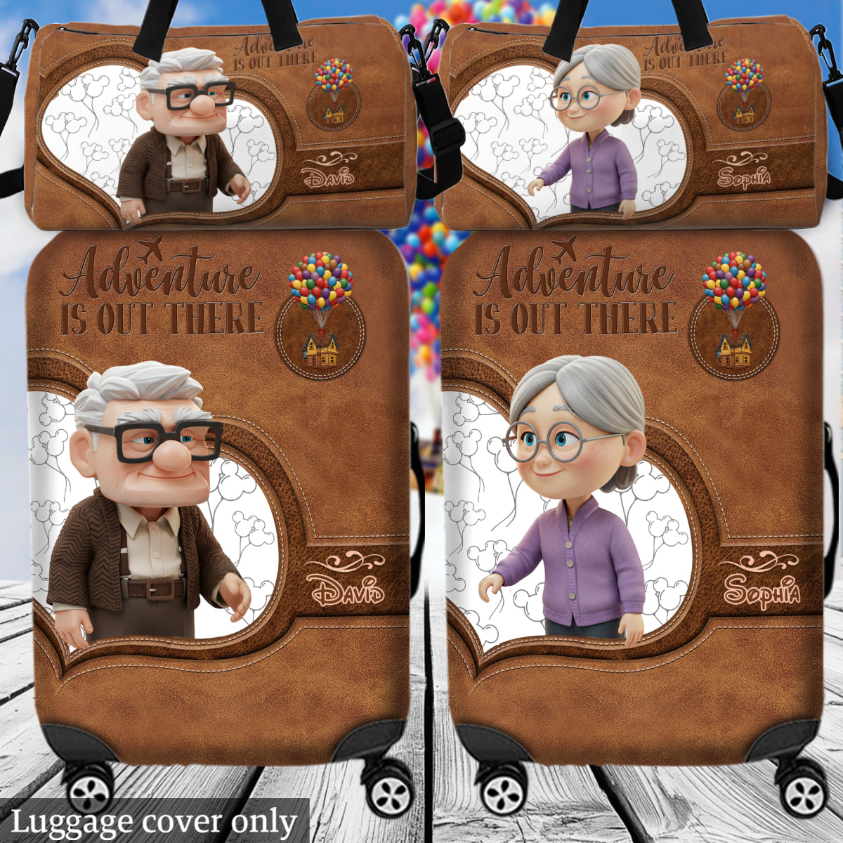 Adventure Is Out There - Personalized Mouse Luggage Cover & Duffle Bag