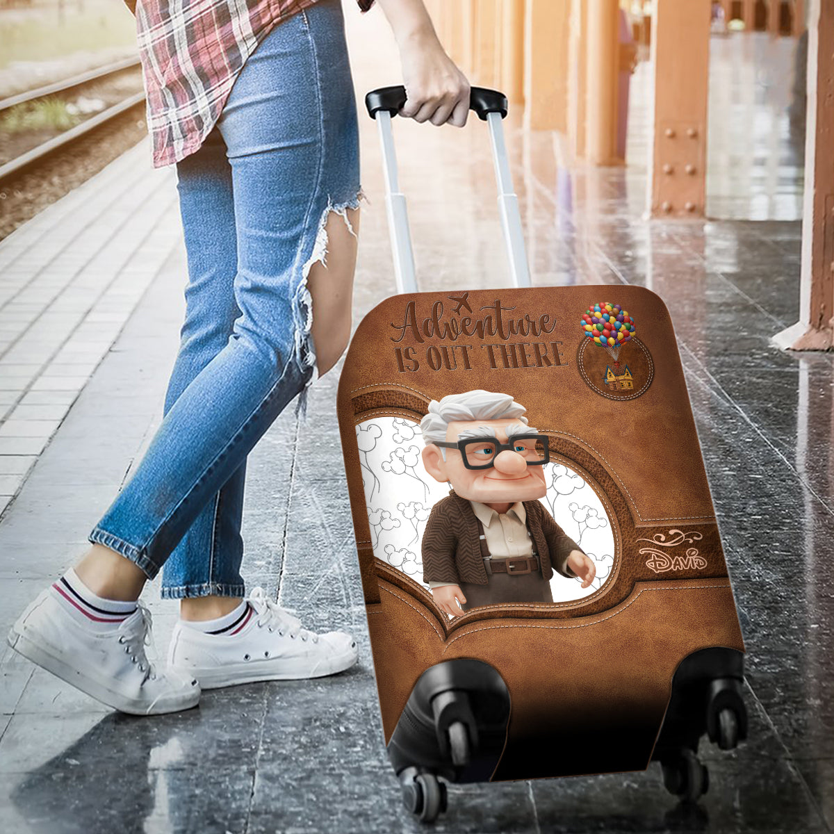 Adventure Is Out There - Personalized Mouse Luggage Cover & Duffle Bag