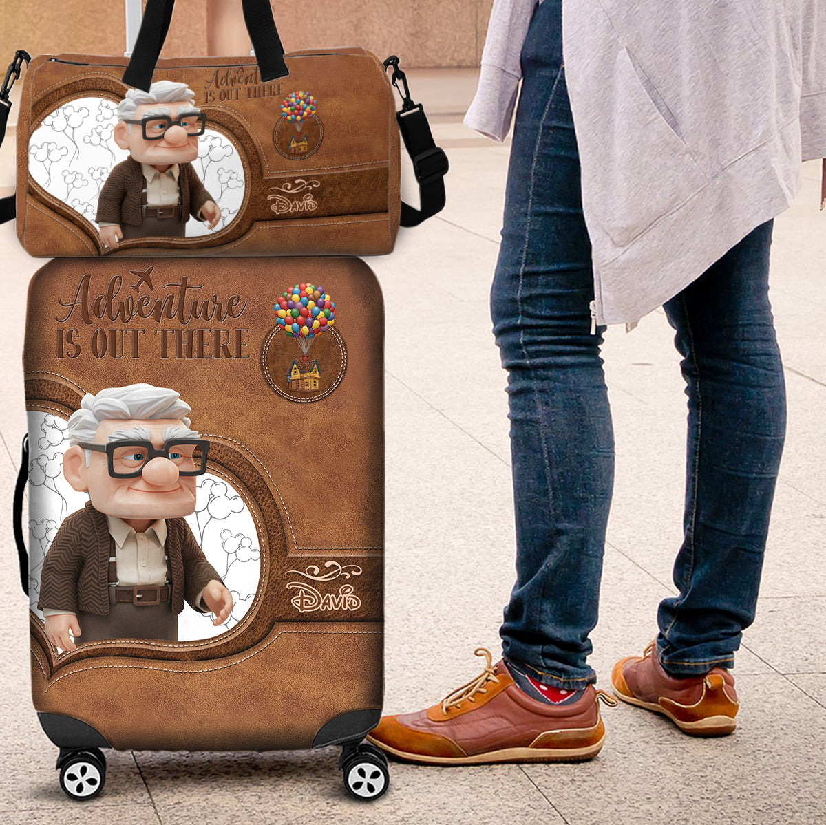 Adventure Is Out There - Personalized Mouse Luggage Cover & Duffle Bag