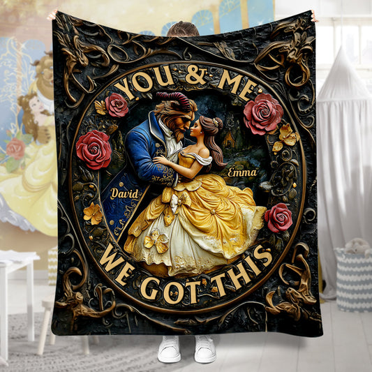 You & Me We Got This - Personalized Couple Blanket