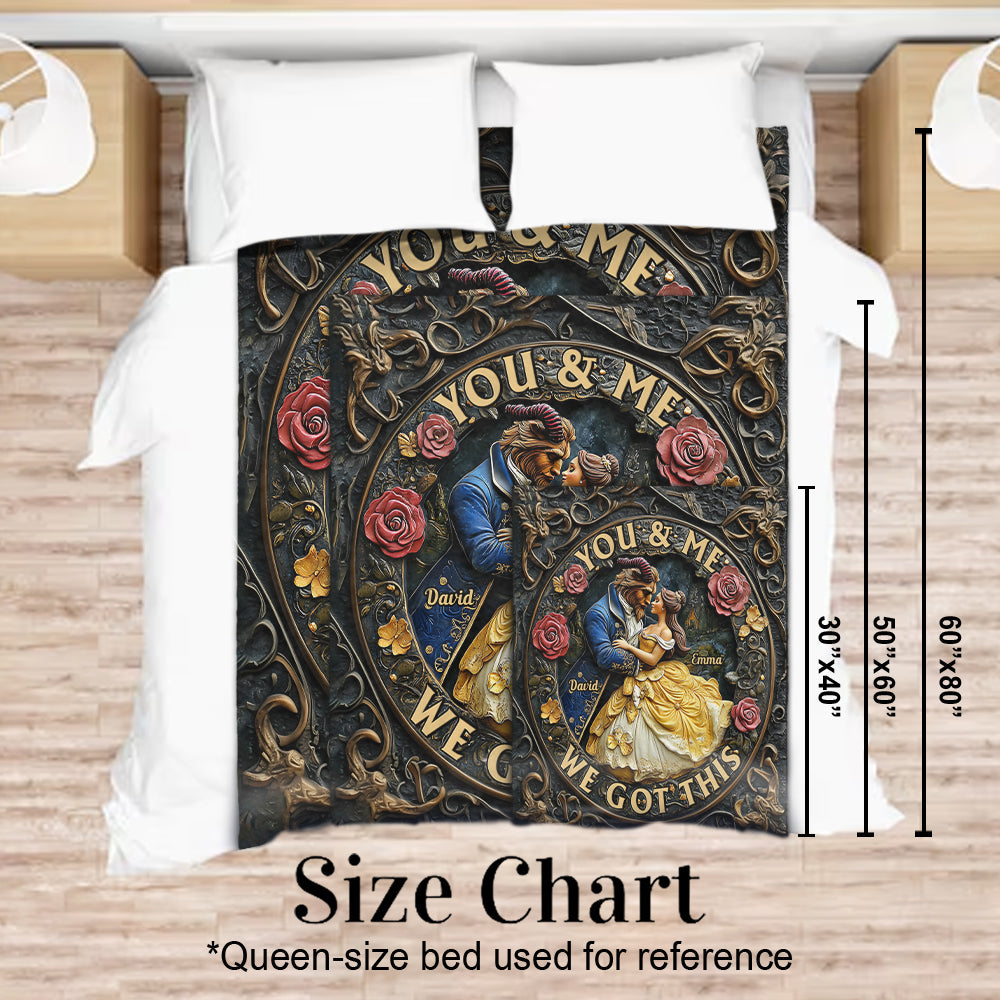 You & Me We Got This - Personalized Couple Blanket