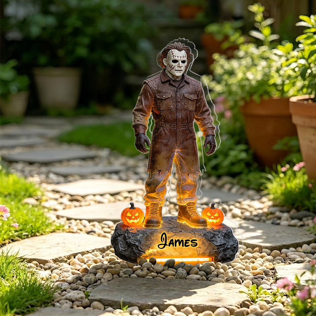 Come In If You Dare - Personalized Horror Character Solar Acrylic Light
