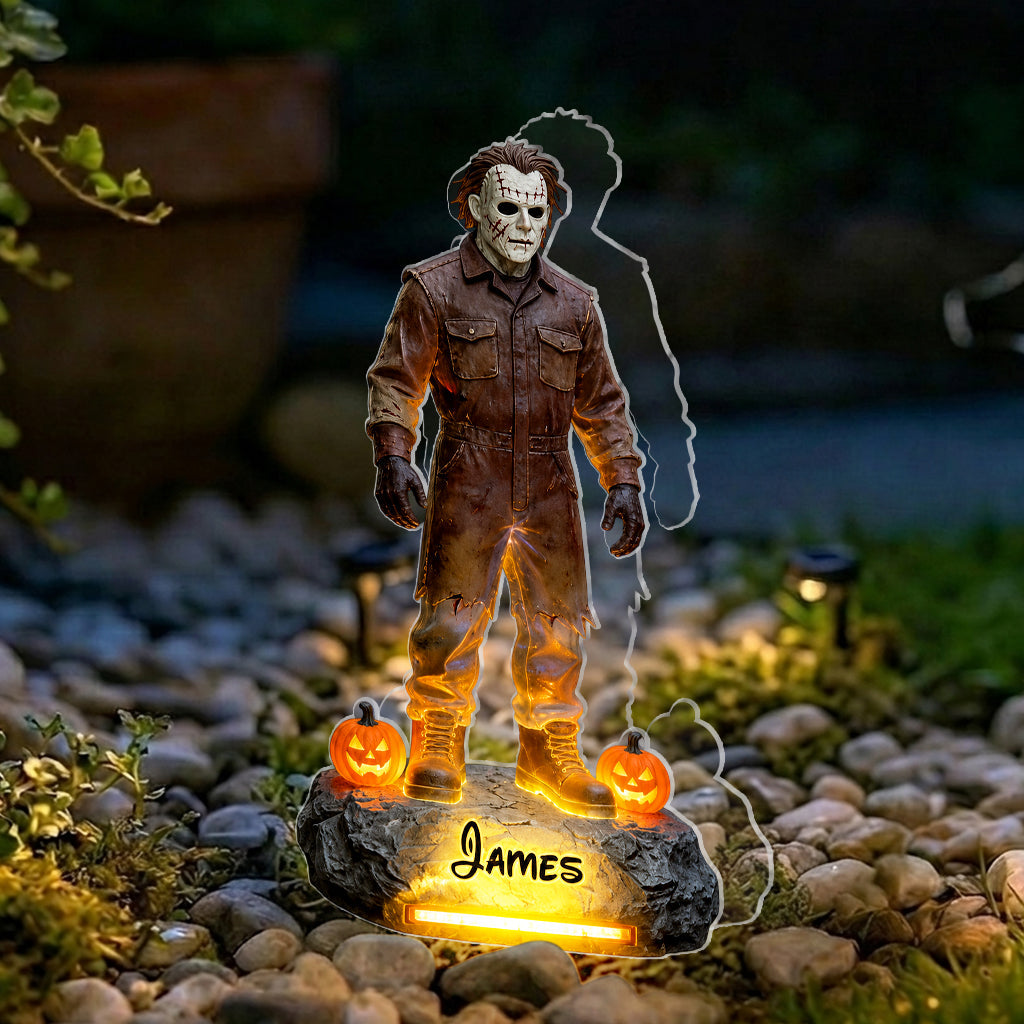 Come In If You Dare - Personalized Horror Character Solar Acrylic Light