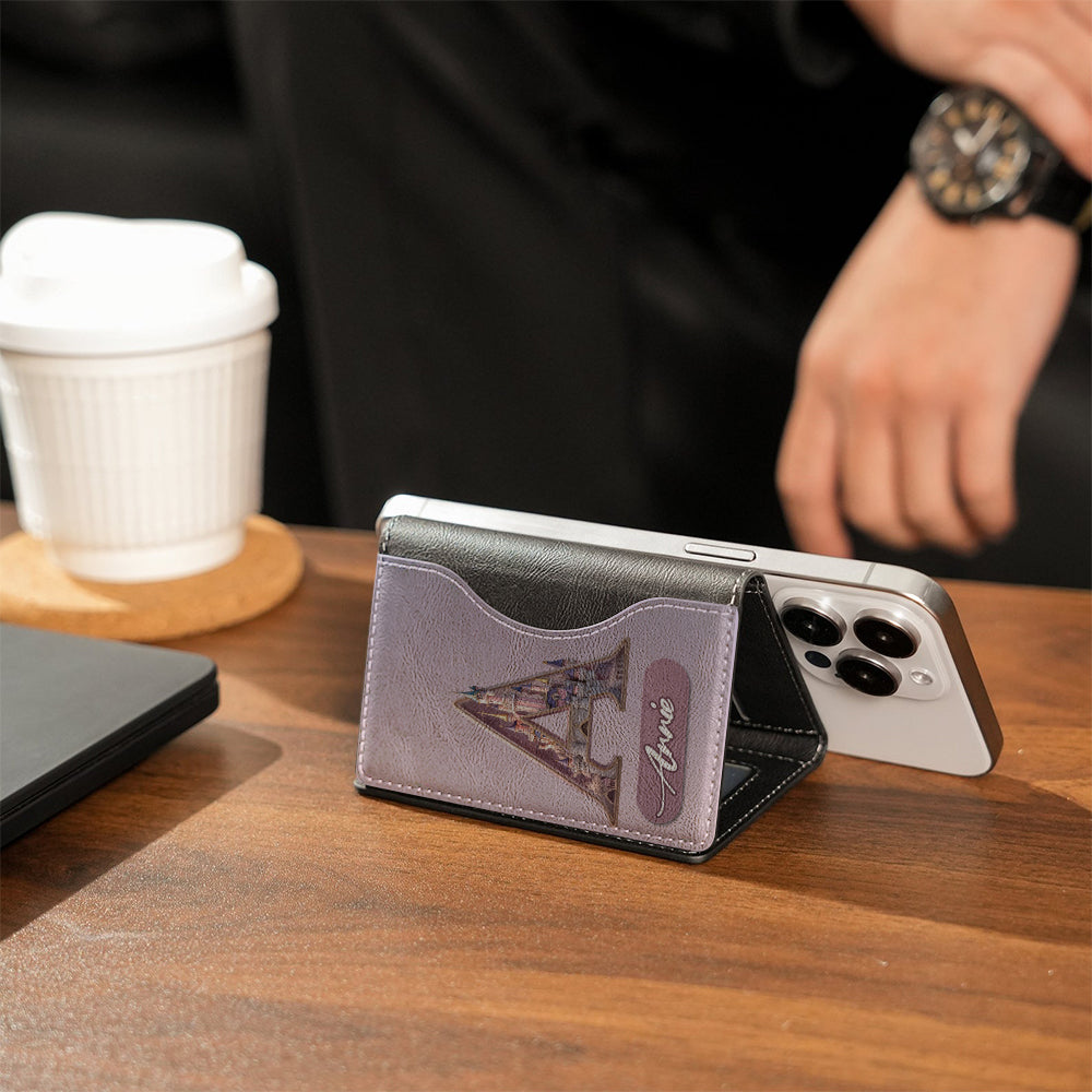 Magical Castle Custom Letter Alphabet - Personalized Mouse Magsafe Wallet