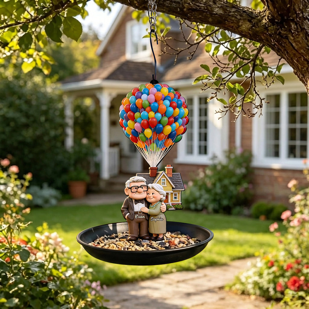 You Are My Greatest Adventure - Personalized Up Movie Couple Bird Feeder/ Bath