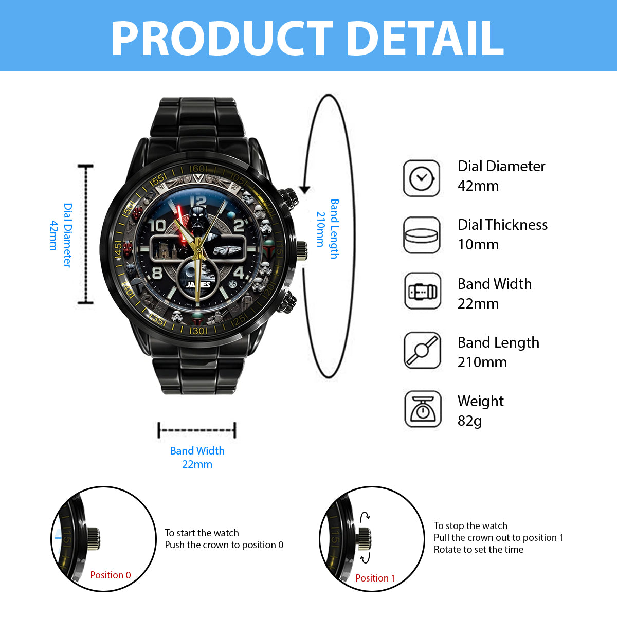The Galaxy - Personalized The Force Hand Watch