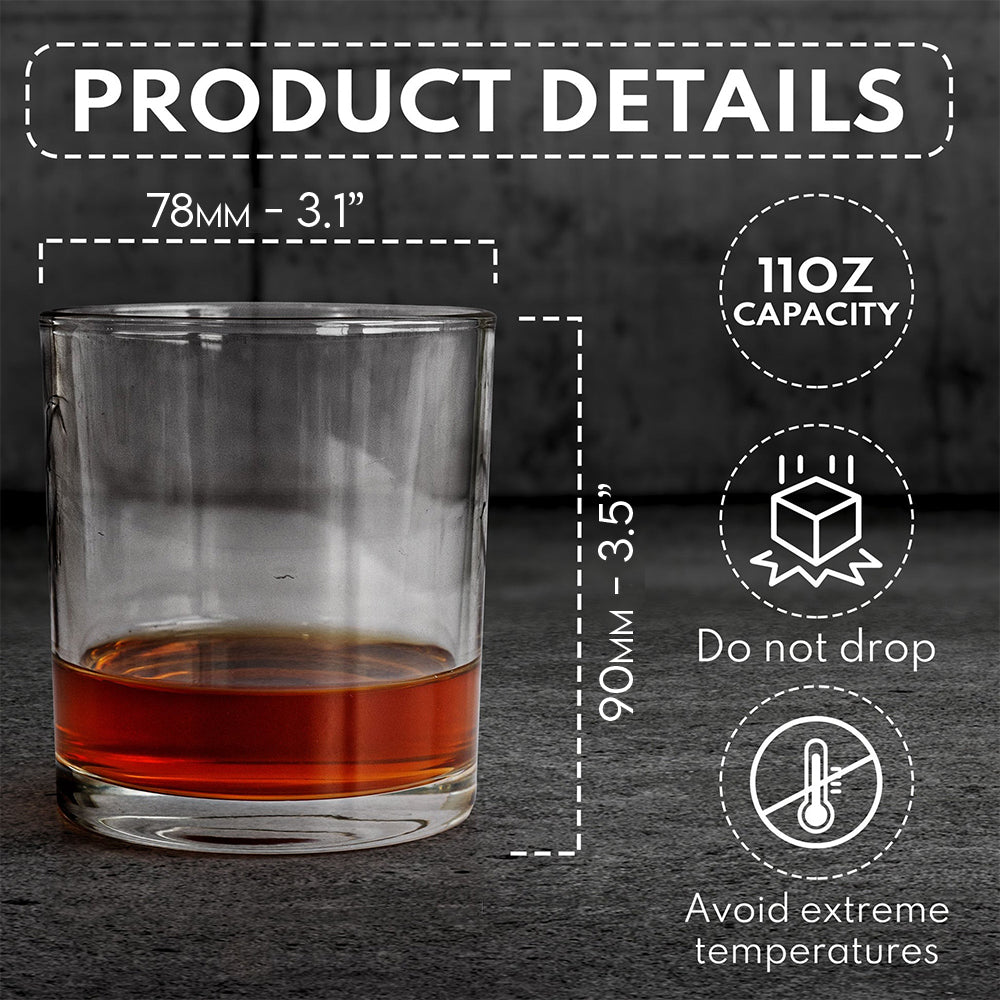 Best Dad Ever - Personalized The Force Whiskey Glass