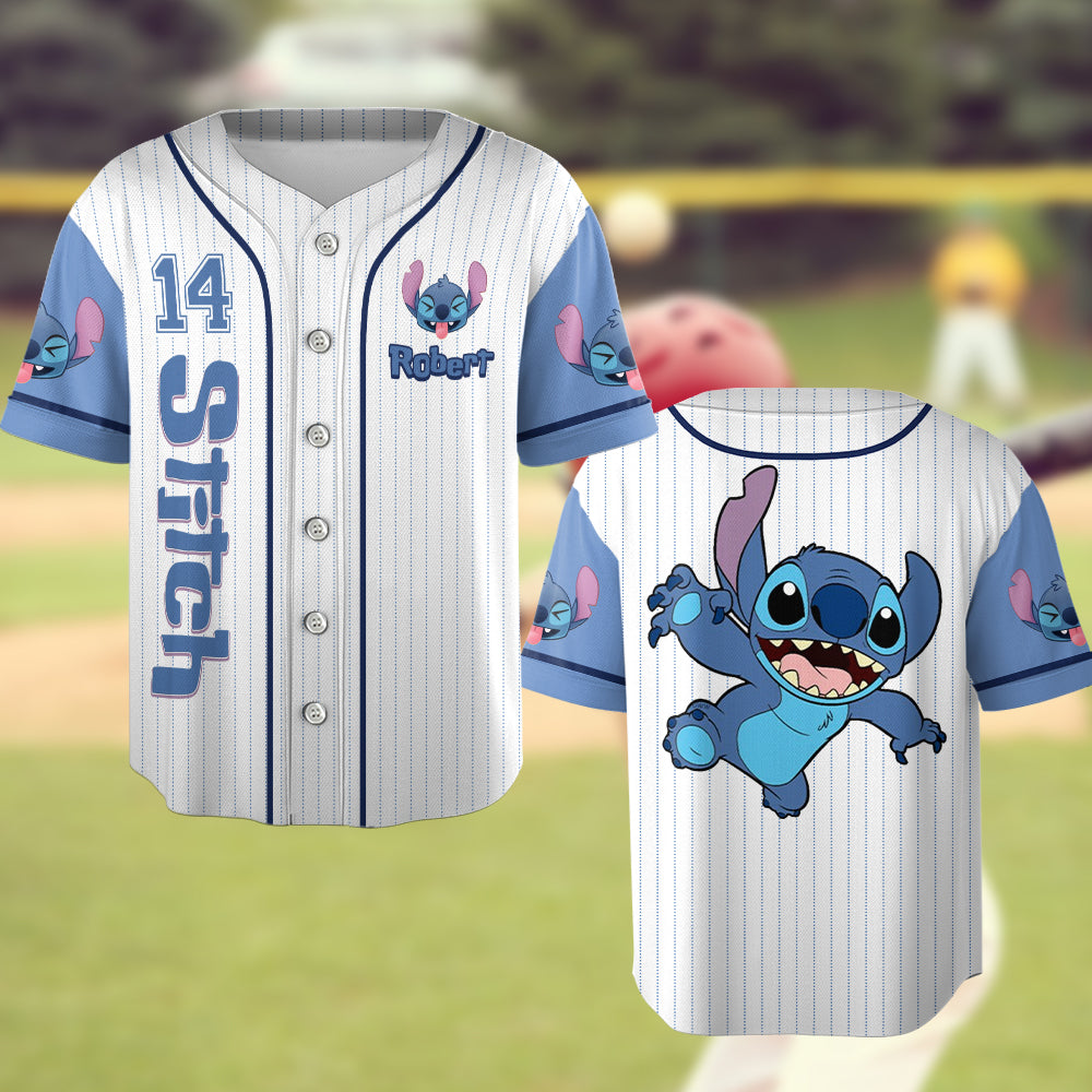 Blue Monster - Personalized Ohana Baseball Jersey