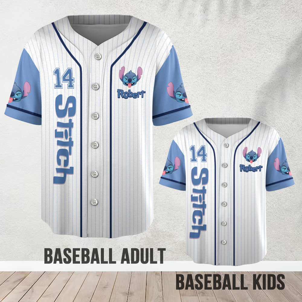 Blue Monster - Personalized Ohana Baseball Jersey