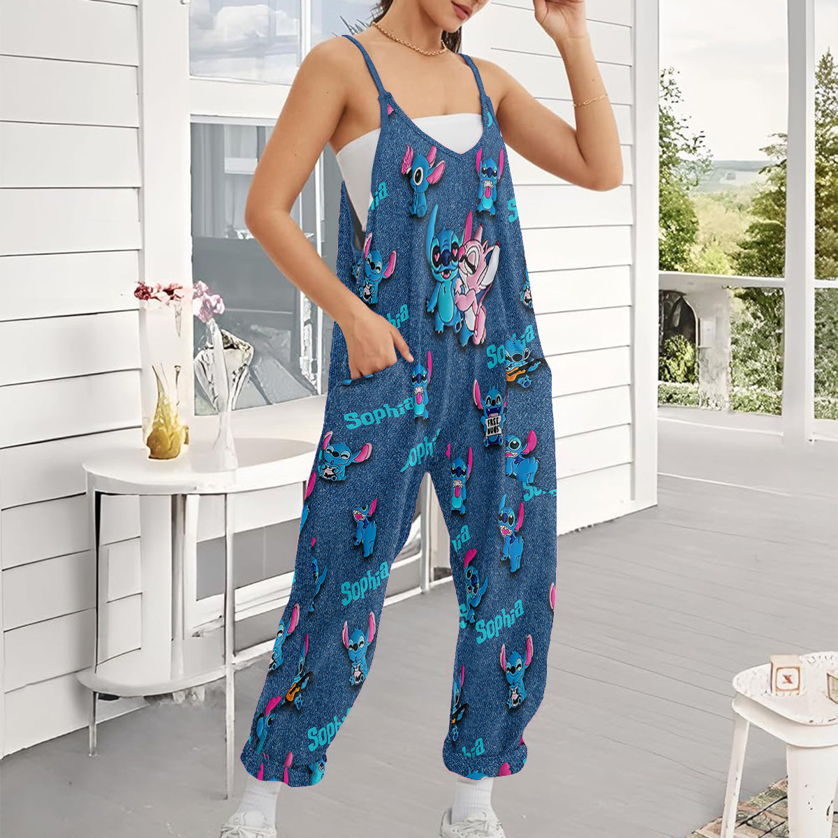 Ohana - Personalized Ohana Loose-Fit Overalls/ Rompers