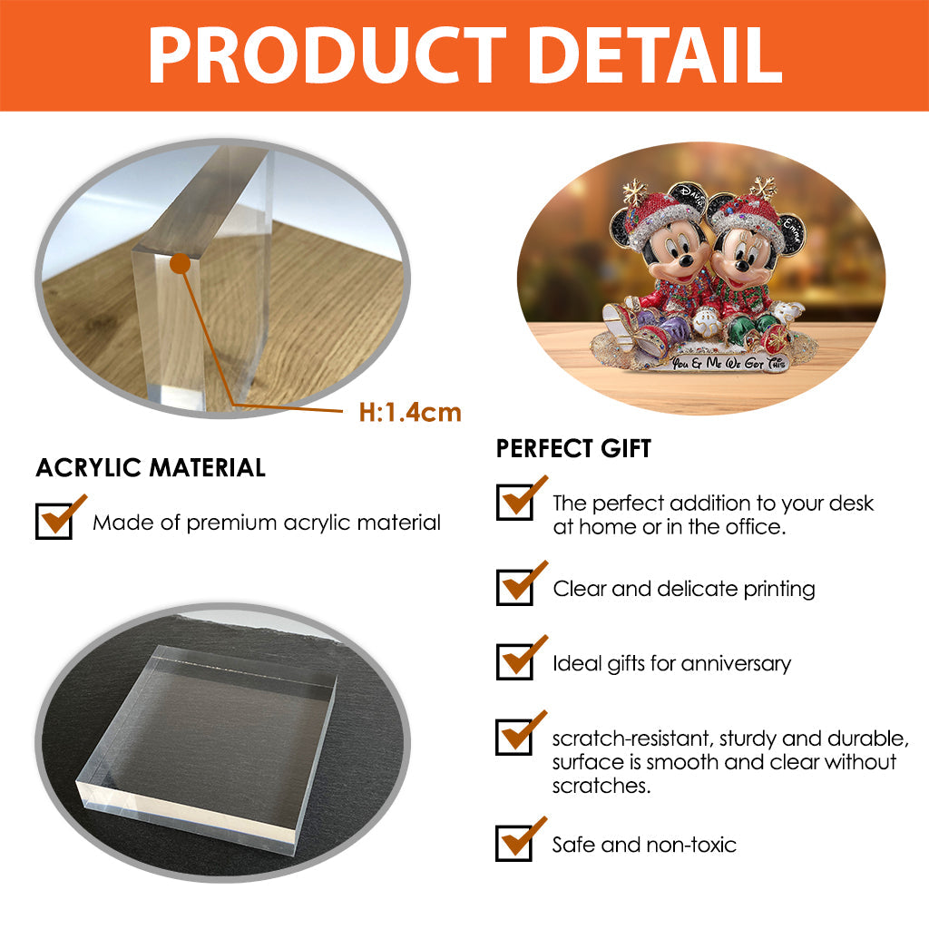 You & Me We Got This - Personalized Mouse Custom Shaped Acrylic Plaque