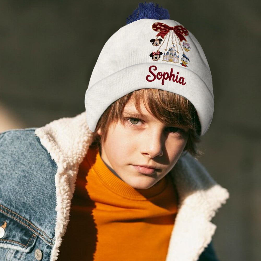 Merry Christmas - Personalized Mouse Beanie Hat
