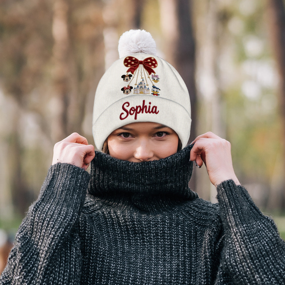 Merry Christmas - Personalized Mouse Beanie Hat