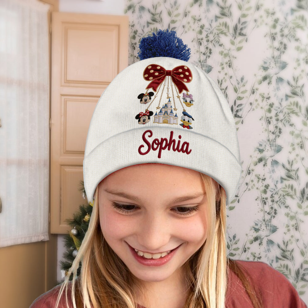 Merry Christmas - Personalized Mouse Beanie Hat