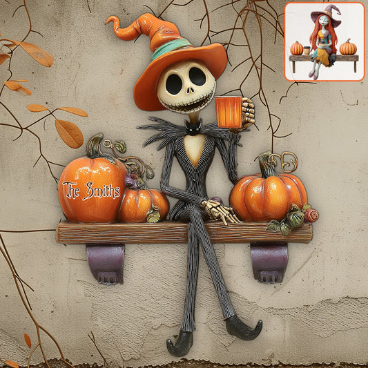 Hello Fall - Personalized Nightmare Custom Shaped Wood Sign