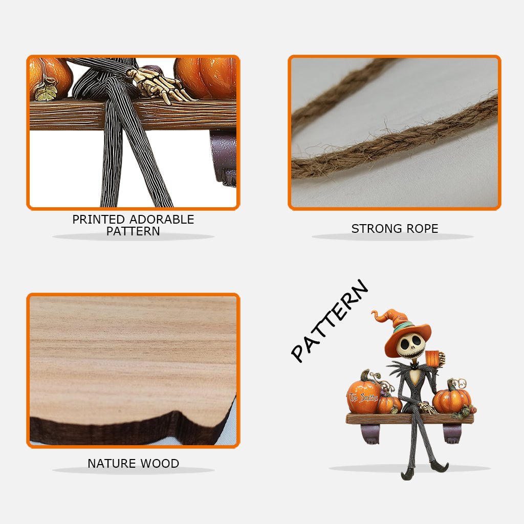 Hello Fall - Personalized Nightmare Custom Shaped Wood Sign