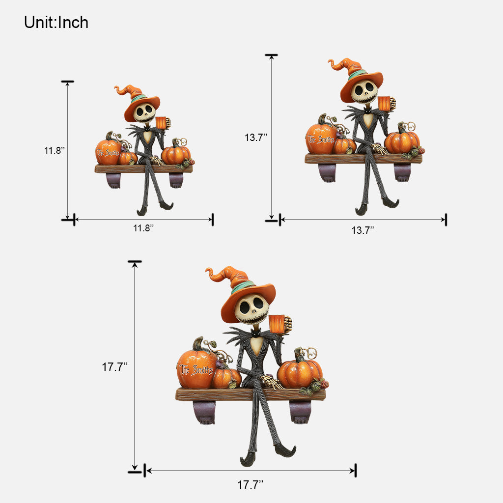 Hello Fall - Personalized Nightmare Custom Shaped Wood Sign