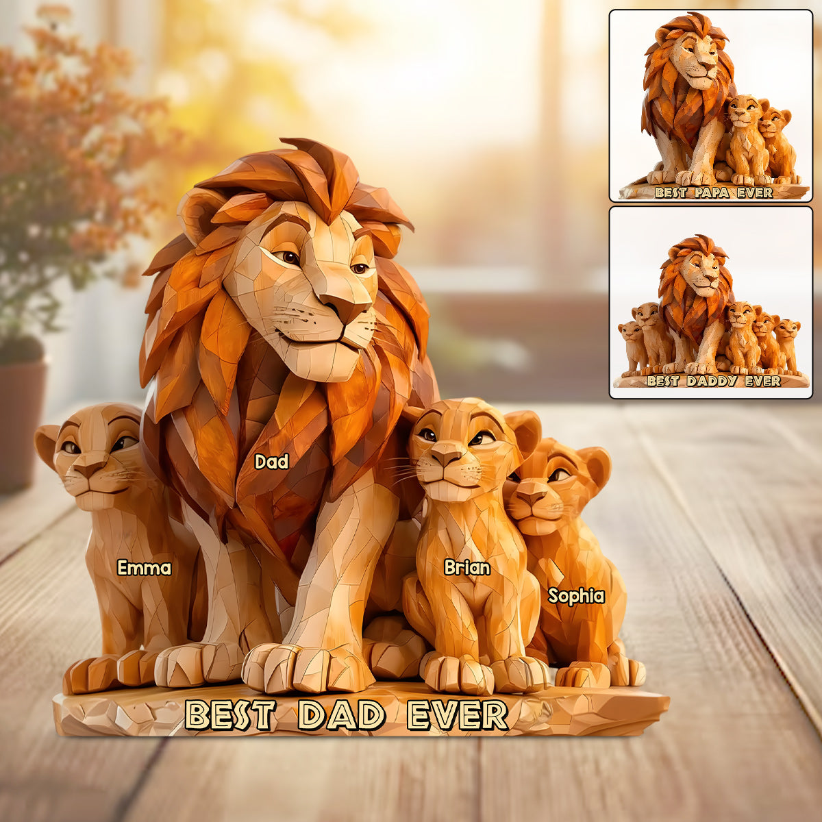 Best Dad Ever - Personalized Father Custom Shaped Acrylic Plaque