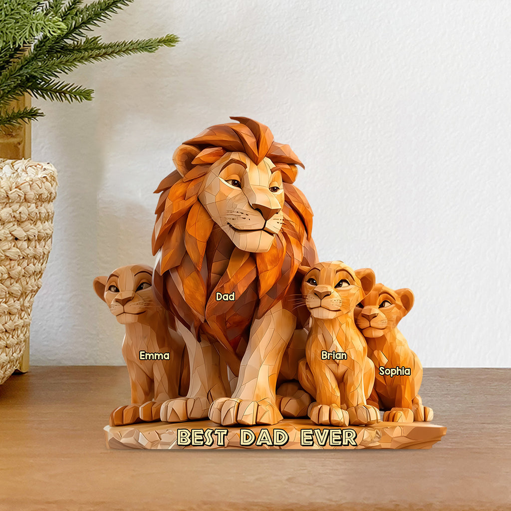 Best Dad Ever - Personalized Father Custom Shaped Acrylic Plaque