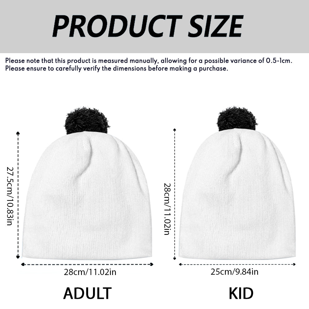 Snow Much Fun Together - Personalized Yellow Bear Beanie Hat