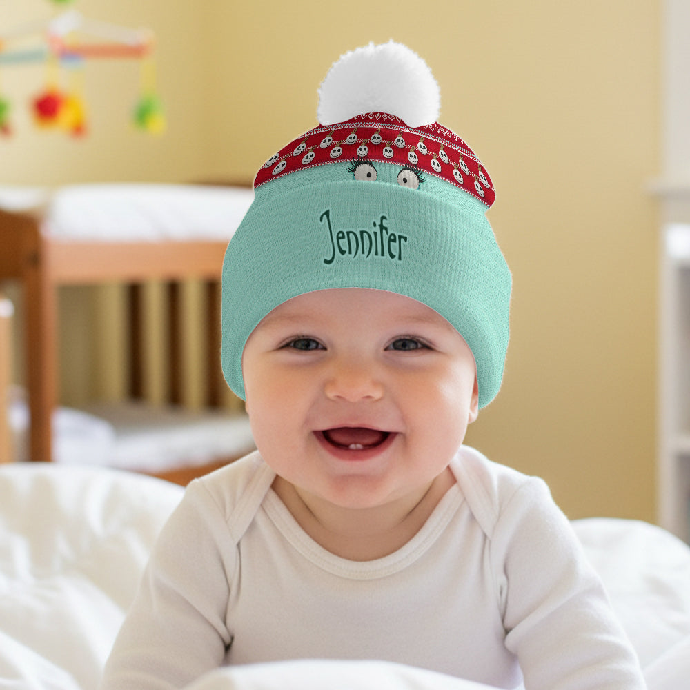 Snowman Face Christmas - Personalized Nightmare Beanie Hat