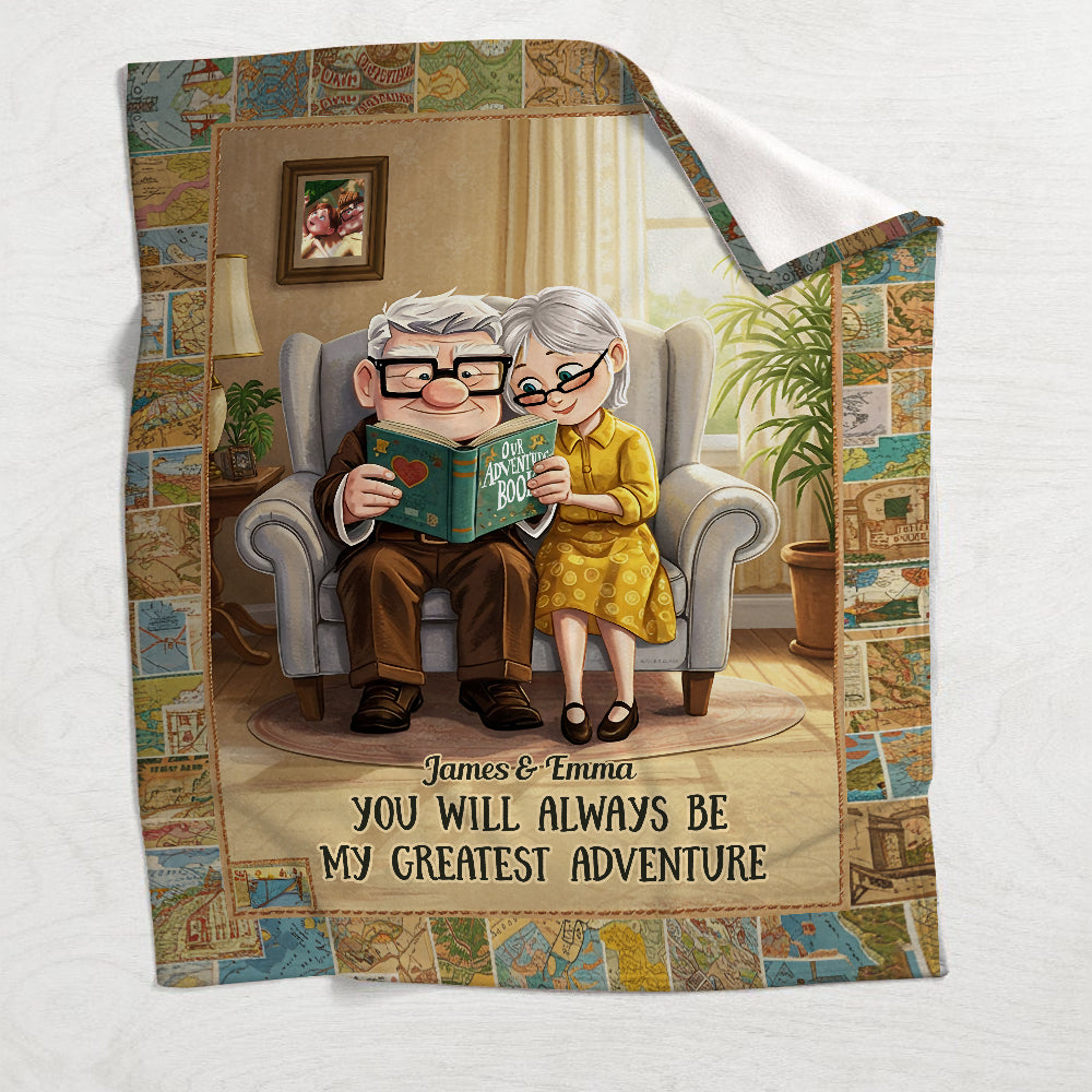 You Are My Greatest Adventure - Personalized Couple Blanket
