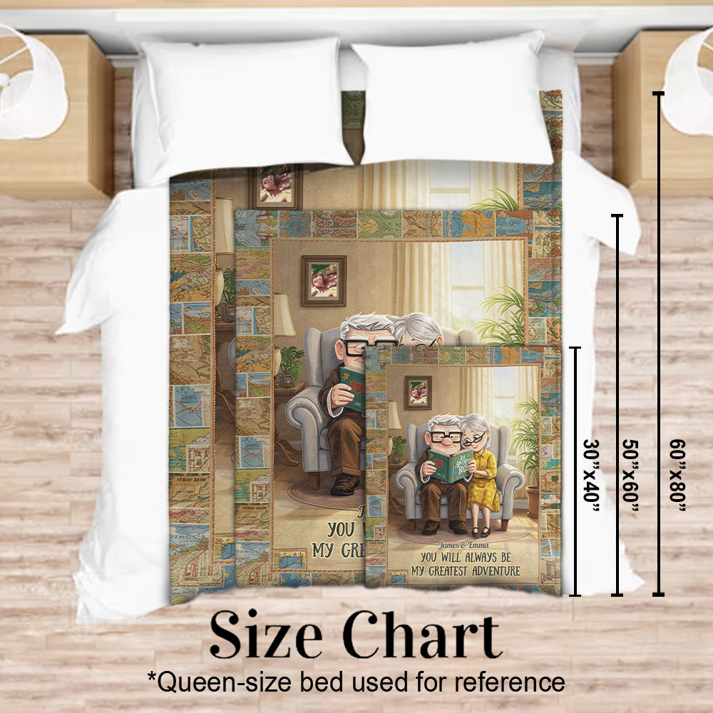 You Are My Greatest Adventure - Personalized Couple Blanket
