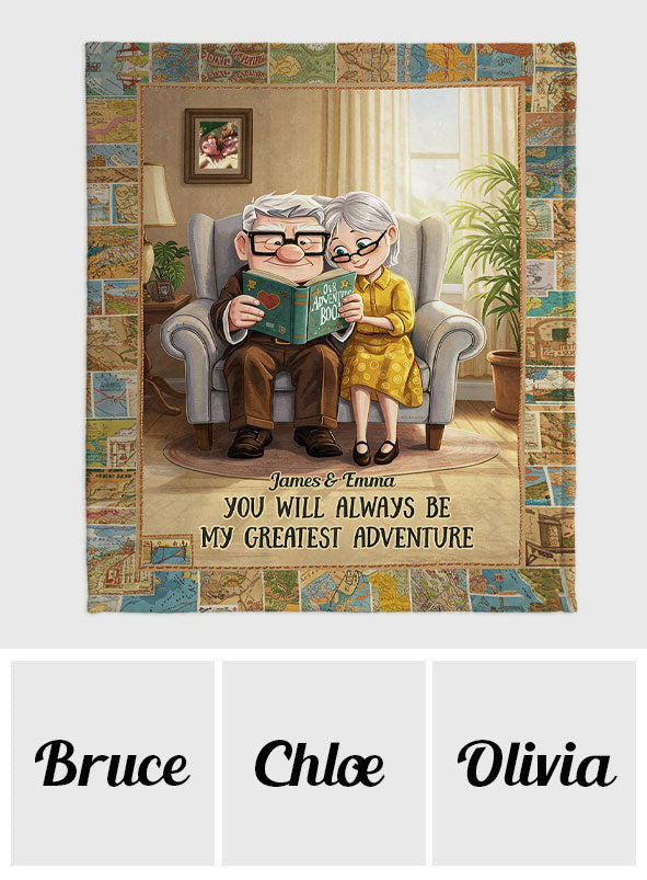 You Are My Greatest Adventure - Personalized Couple Blanket