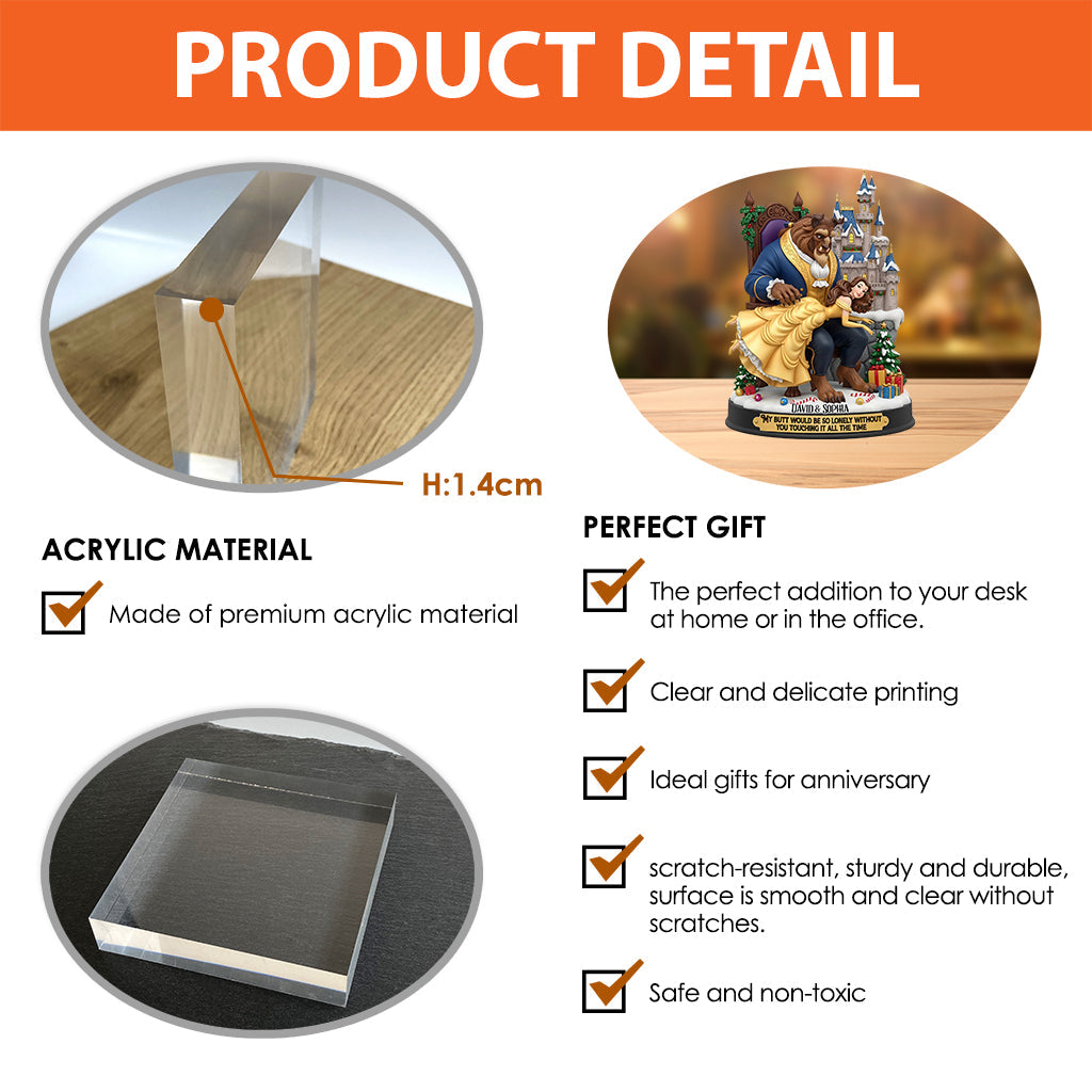 Funny Fairy Couple - Personalized Mouse Custom Shaped Acrylic Plaque