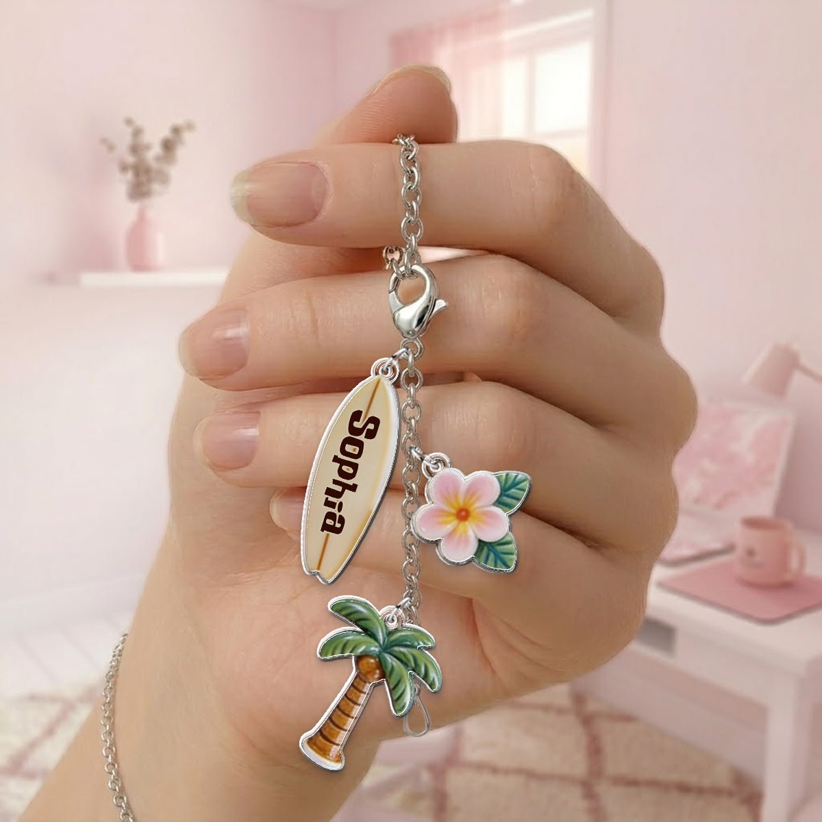 Ohana Tumbler with Charms - Personalized Ohana Dangling Charms