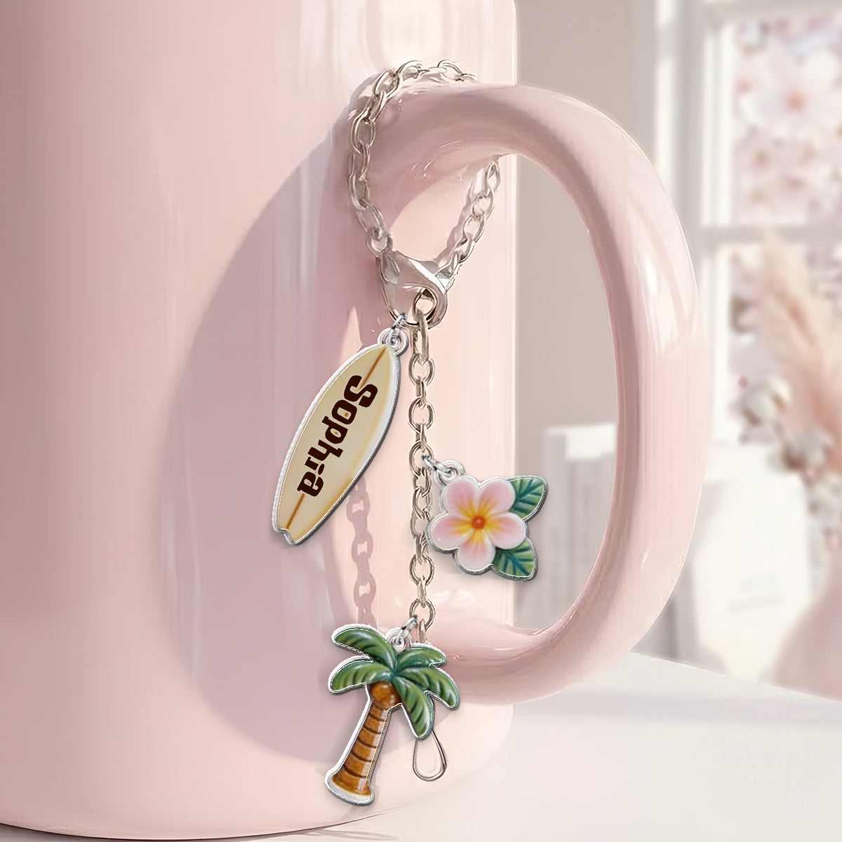 Ohana Tumbler with Charms - Personalized Ohana Dangling Charms