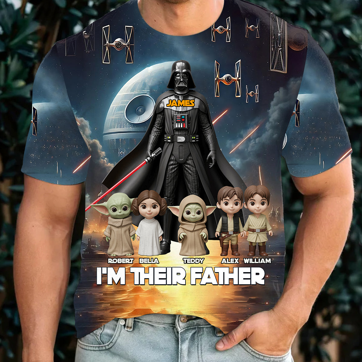 I'm Their Father - Personalized The Force All Over Shirt