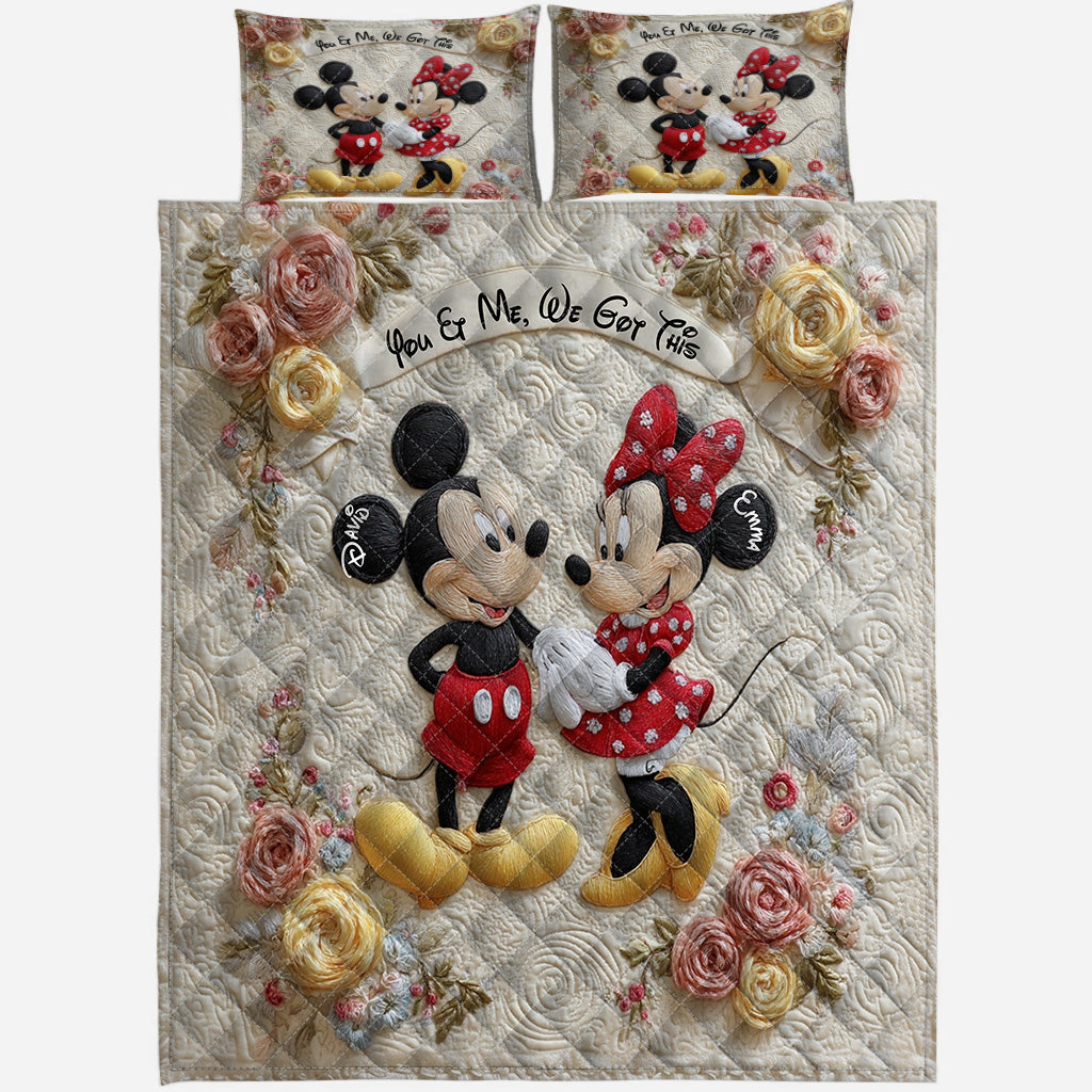 You & Me We Got This - Personalized Mouse Quilt Set
