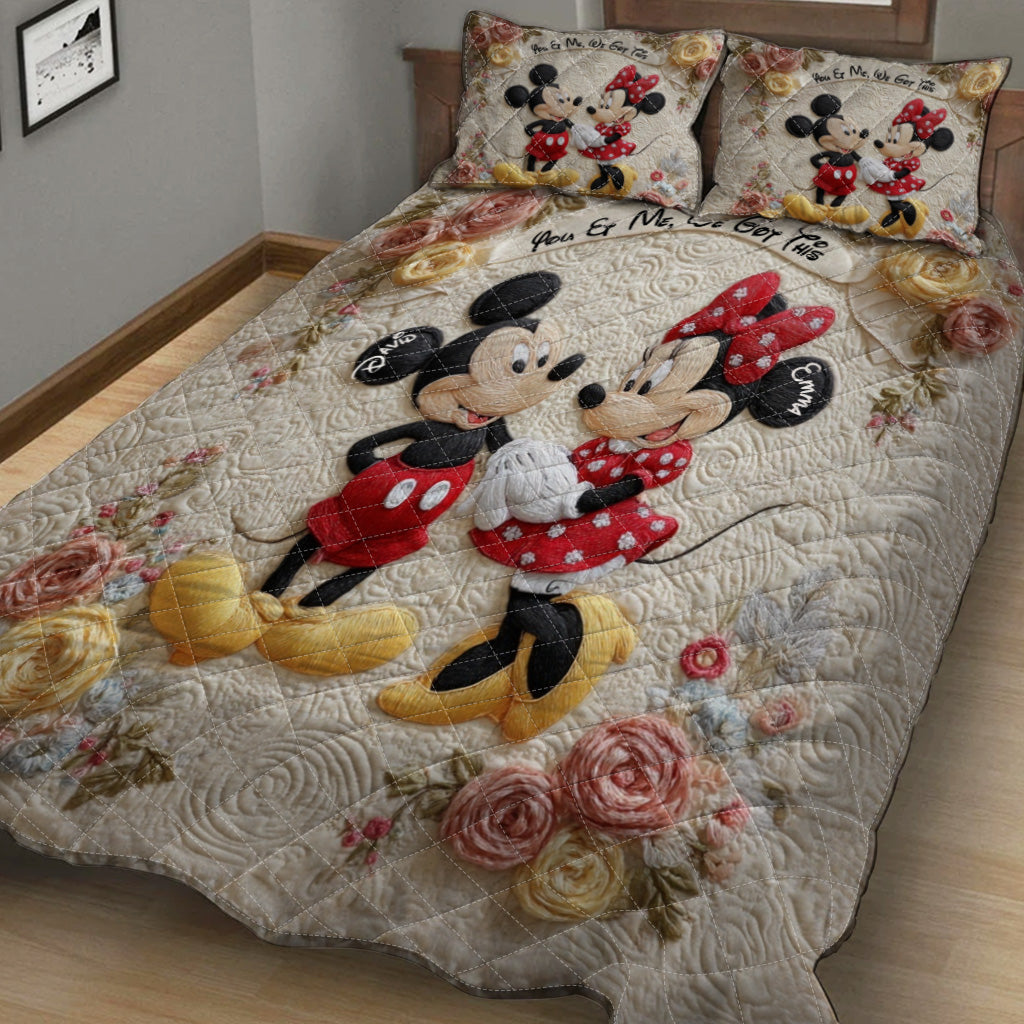 You & Me We Got This - Personalized Mouse Quilt Set