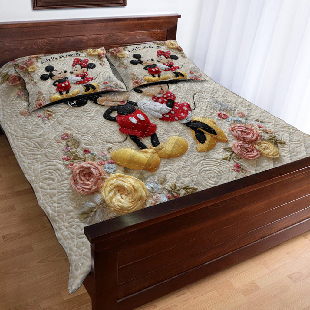 You & Me We Got This - Personalized Mouse Quilt Set