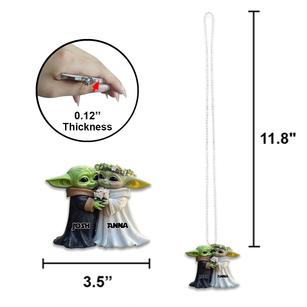 Married Couple - Personalized The Force Car Ornament