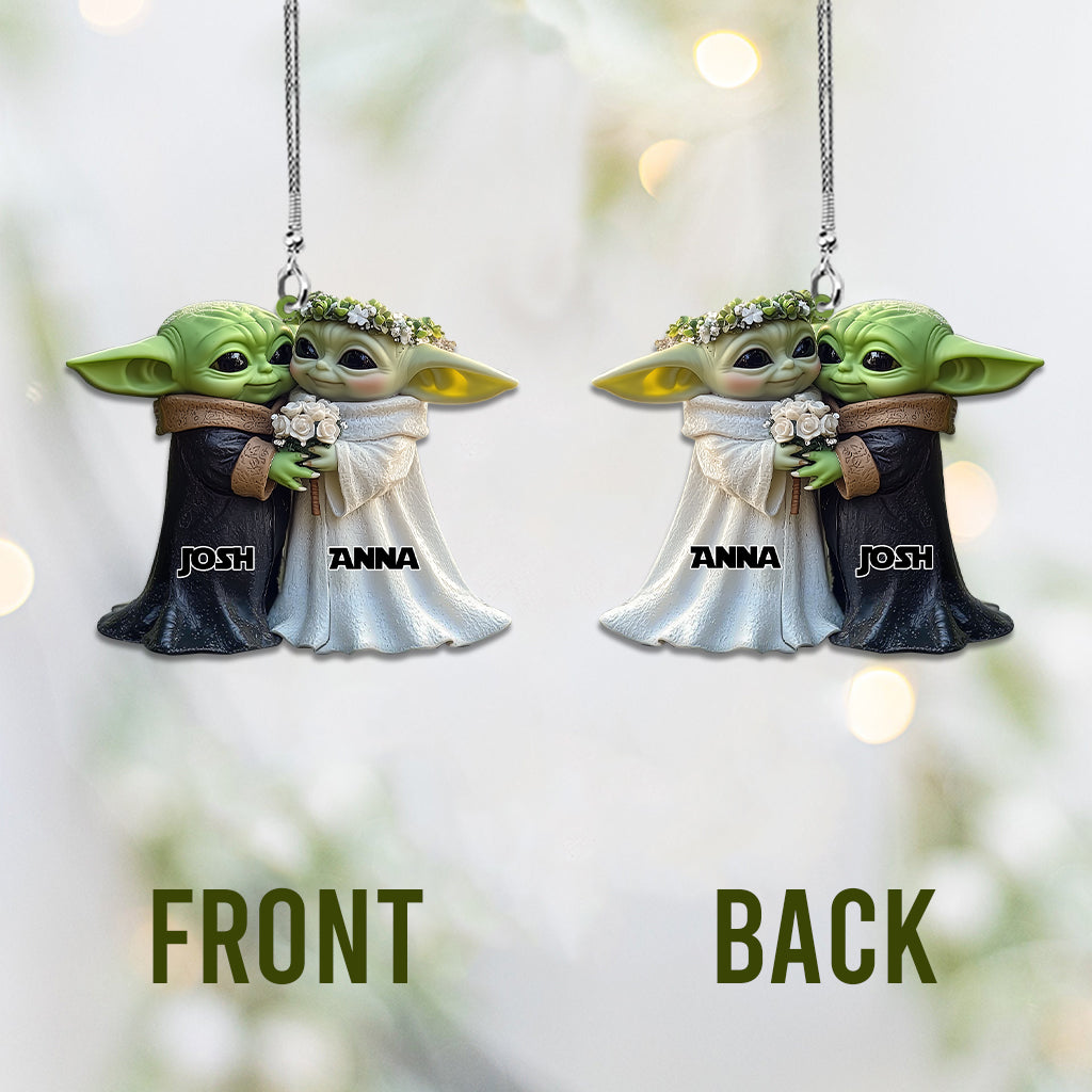 Married Couple - Personalized The Force Car Ornament