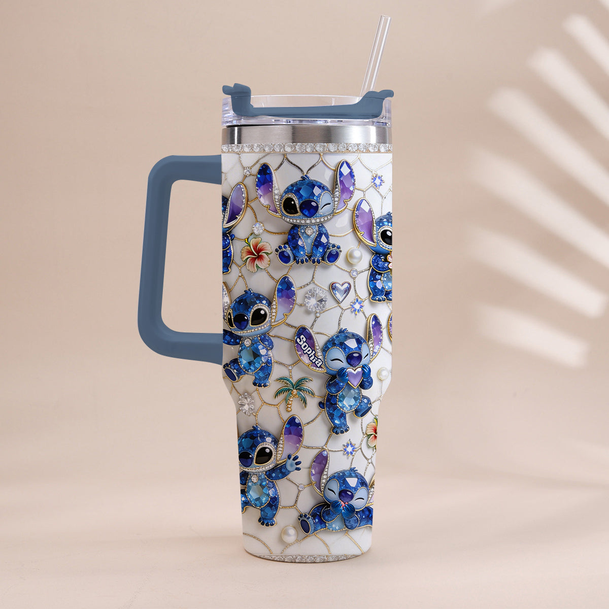 Ohana Means Family - Personalized Ohana Tumbler With Handle