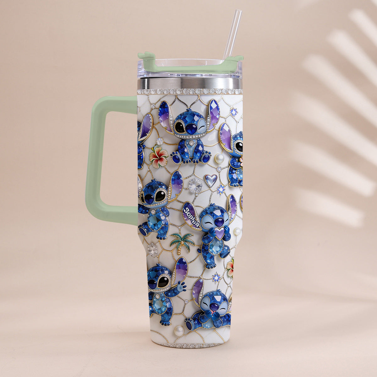 Ohana Means Family - Personalized Ohana Tumbler With Handle
