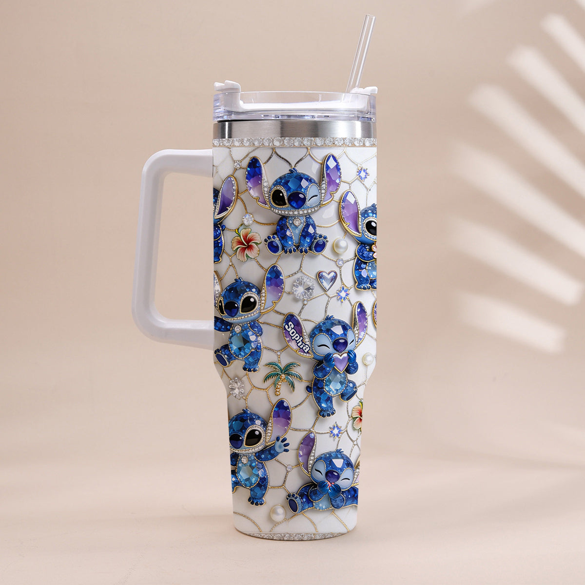 Ohana Means Family - Personalized Ohana Tumbler With Handle