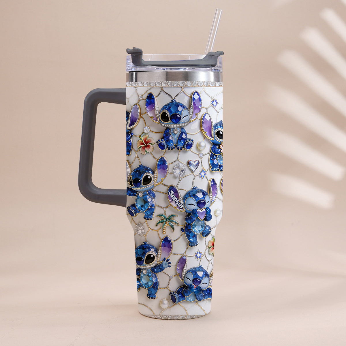 Ohana Means Family - Personalized Ohana Tumbler With Handle