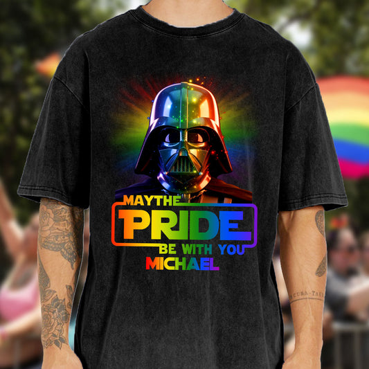 May The Pride Be With You - Personalized LGBT Support Wash T-Shirt