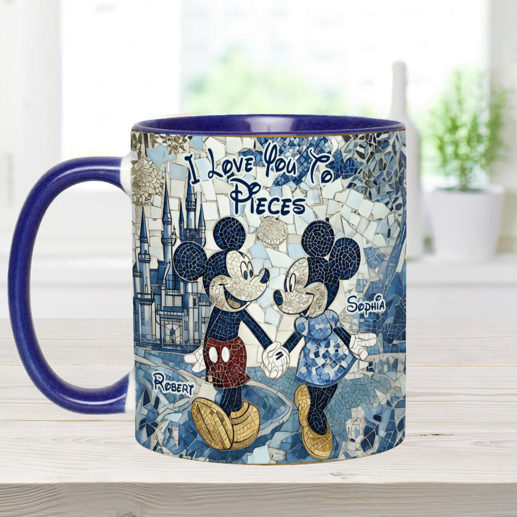I Love You To Pieces - Personalized Mouse Accent Mug