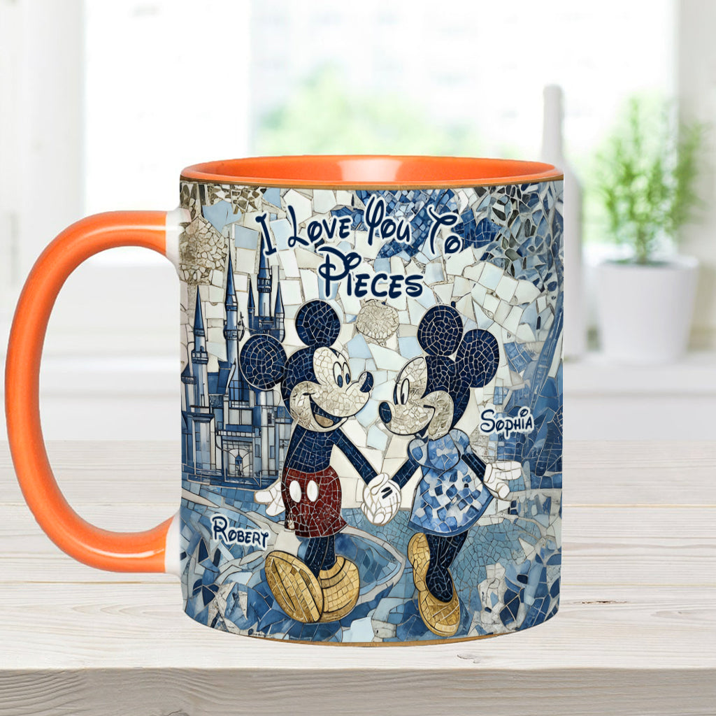 I Love You To Pieces - Personalized Mouse Accent Mug