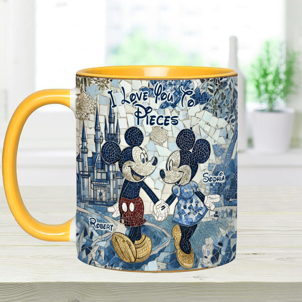I Love You To Pieces - Personalized Mouse Accent Mug