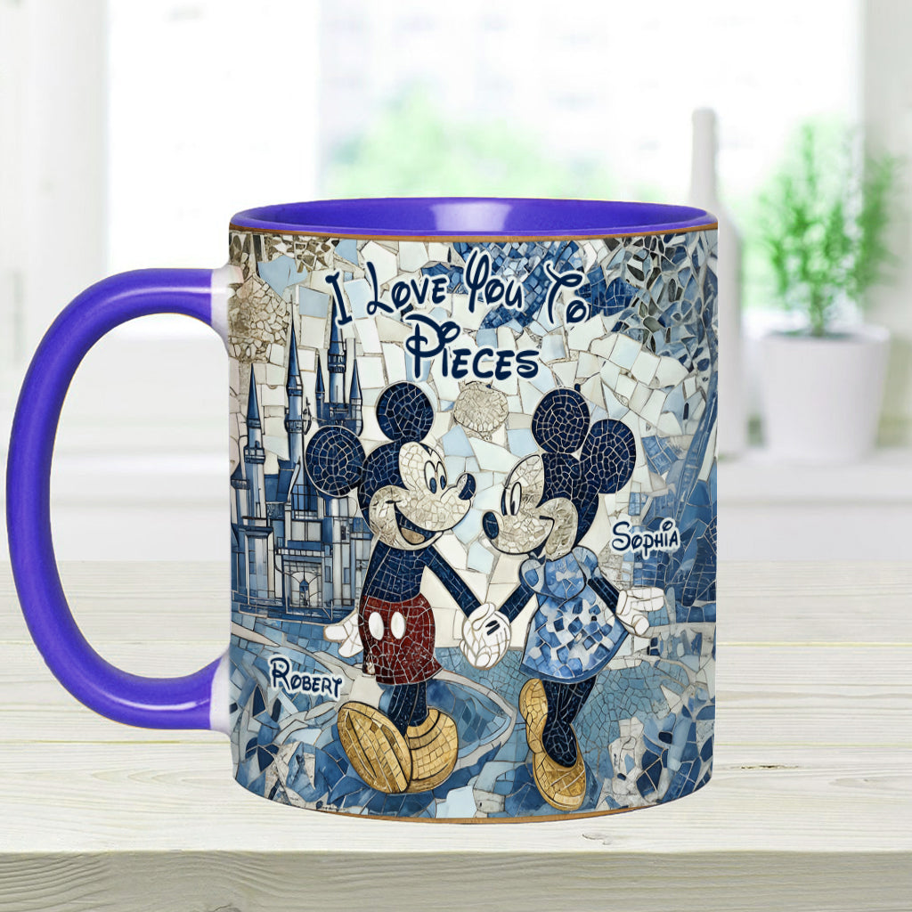 I Love You To Pieces - Personalized Mouse Accent Mug